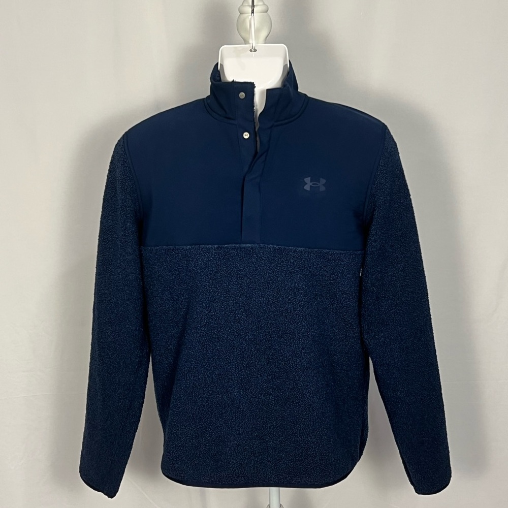 LG Under Armour Navy Sherpa Fleece